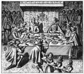 El Embajador Español cena con el Rey Jacobo I de Inglaterra, c.1620-25